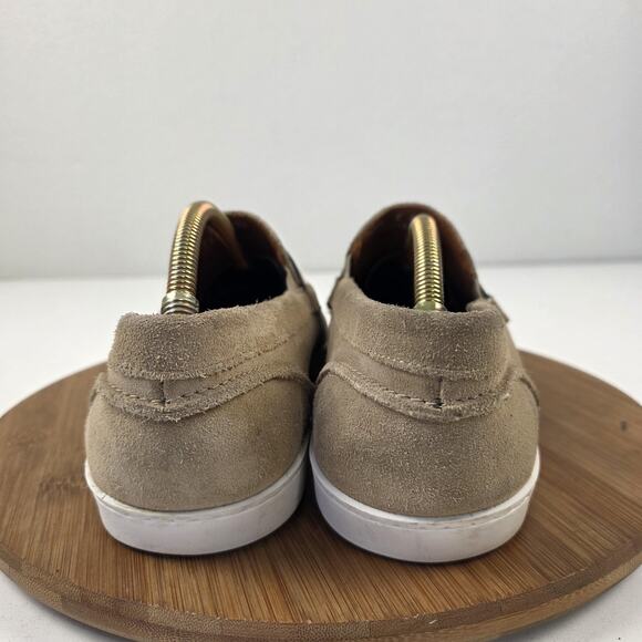 Allen Edmonds Shoes Mens Size 10.5 E Tan Suede Randolph Loafers Slip On Stripe - Picture 6 of 16